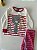 Conjunto Pijama Cute Gola Rosa - Imagem 3