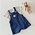 Conjunto Body e Jardineira Off com Azul Divertto - Imagem 1