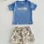 Conjunto Camiseta e Bermuda Azul com Bege Divertto - Imagem 4
