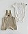 Conjunto Body e Jardineira Café com Off Divertto Safari - Imagem 3
