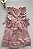 Vestido Infantil Artesanal Bordado a mão Rose Borboletas - Imagem 3