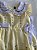 Vestido Infantil Artesanal Bordado a mão Amarelo Flores - Imagem 2
