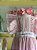 Vestido Infantil Artesanal Bordado a mão Rosa Flores - Imagem 2