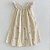 Vestido Bebê Artesanal Casinha de Abelha Bege | Bordado Delicado à Mão | Clássico, Elegante e Confortável - Imagem 1