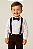 Conjunto Social Infantil Branco com Marrom Longo no Linho Pagem - Imagem 7