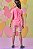 Conjunto Blusa e Short Biker Rosa Infanti - Imagem 3