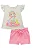 Conjunto Bata e Short Rosa Infanti - Imagem 1