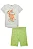 Conjunto Blusa e Short Biker Verde Claro Infanti - Imagem 1
