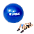 OverBall 25 Cm Yoga Pilates Treino Funcional Fisioterapia Alongamento Cor Azul - Imagem 1
