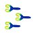 ISCA ARTIFICIAL SOFT GRUB DUPLO 3 UN - GMA SOFT BAITS - Imagem 1