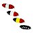 Kit Isca Artificial Frog P/ Traíra Big Snake Head Tricolor - Turbo Iscas - Imagem 1