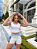 Cropped Nana Costa Regata Canelada Branco - Imagem 1