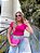 Cropped Nana Costa Canelado Pink - Imagem 1