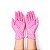 Luva látex descartável com pó Pink - Unigloves Classic - Caixa com 100 unidades - Imagem 2
