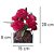 Arranjo Rosas vermelhas vaso de vidro incolor  15x28 cm - Imagem 3