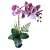 Arranjo Orquídea Pink taça vidro incolor 50x11cm - Imagem 5