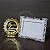 1 Topo de Bolo Acrilico Espelhado Dourado 14 cm + 1 Porta Retrato Branco - Imagem 1