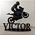 Topo De Bolo Moto / Motociclista / Motoboy com 20cm (maior lado da peça) - Cor à Escolher - Imagem 1