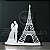 Topo De Bolo Torre Eiffel Paris - Tamanho 20cm (maior lado da peça) - Cor à Escolher - Imagem 1