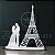 Topo De Bolo Torre Eiffel Paris com 14cm (maior lado da peça) - Cor à Escolher - Imagem 1