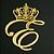 Letra com coroa em Acrílico espelhado dourado - Vários Tamanhos - Imagem 2