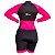 Macaquinho ciclismo bike manga Longa feminino forro gel - Rosa Neon - Imagem 5