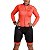 Macaquinho ciclismo bike manga Longa feminino forro gel - Laranja Neon - Imagem 1