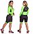 Macaquinho ciclismo bike manga longa feminino forro gel - Verde Neon - Imagem 8