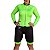 Macaquinho ciclismo bike manga longa feminino forro gel - Verde Neon - Imagem 6