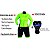 Macaquinho ciclismo bike manga longa feminino forro gel - Verde Neon - Imagem 10