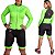 Macaquinho ciclismo bike manga longa feminino forro gel - Verde Neon - Imagem 7