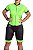 Macaquinho ciclismo bike manga curta feminino forro gel - VERDE NEON - Imagem 5