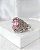 Anel Luxo Cravejado Rose Stone Banhado em Ródio - Imagem 3