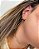 Brinco Piercing Fake Cravejado Zirconias Folheado em Ouro - Imagem 2