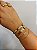 Bracelete Tubo Zircônia Baguete Cravada Banhado em Ouro 6mm - Imagem 2