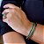 Bracelete Luxo Zircônia Esmeralda Cravada Banhado em Prata - Imagem 2