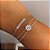 Pulseira Elegante Pavê Ponto de Luz 7mm Banhado em Prata - Imagem 2