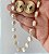 Choker Pérola Biwa 8mm Banhado em Ouro - Imagem 3
