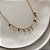 Choker Multi Pingentes Coloridos Banhado em Ouro - Imagem 1