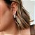Argola Gota Zirconia Colors Espelhada Banhado em Prata - Imagem 3