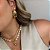 Choker Rígida Orgânica Lisa Banhada em Ouro - Imagem 1