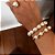 Pulseira Pérola Irregular Banhada em Ouro - Imagem 5