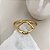 Bracelete Organico Liso Banhado em Ouro - Imagem 2