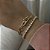 Pulseira Riviera Corações Caixa Dupla 3 Pontas Zircônia 4mm Banhado em Ouro - Imagem 2