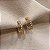 Argola Cravejada Frente e Interna 2cm Bahado em Ouro - Imagem 1
