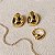 Brinco Martelado Gota Facetada Banhado Ouro - Imagem 3