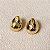 Brinco Martelado Gota Facetada Banhado Ouro - Imagem 1
