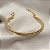 Bracelete Torcido Liso 4mm Banhado em Ouro - Imagem 1