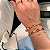 Pulseira Elos Liso Alongado Minimalista Médio Banhado em Ouro - Imagem 2