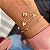 Pulseira Trillion Groumet Delicada Cravejada Banhada em Ouro - Imagem 2
